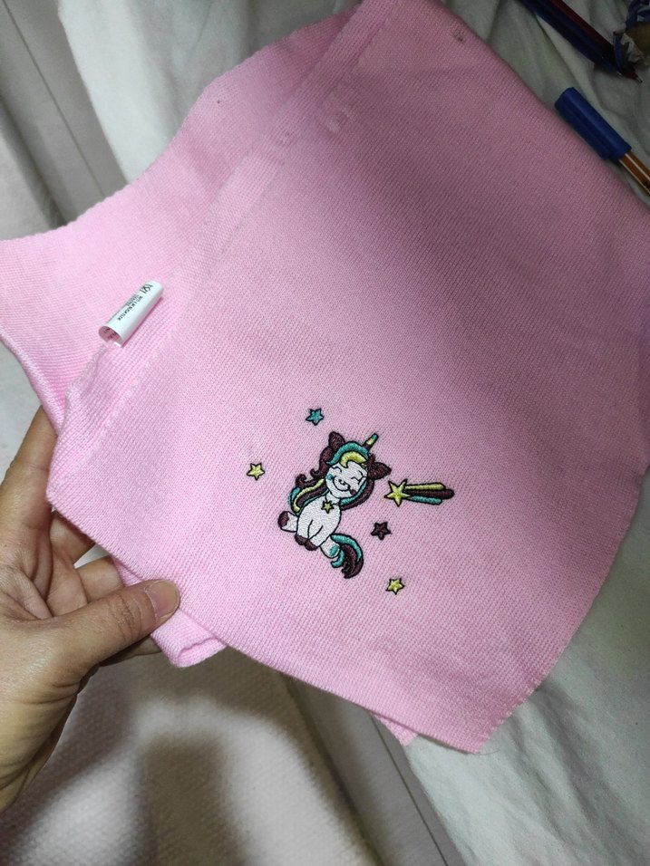 Pembe Nakışlı Çocuk atkisi - Görsel 2