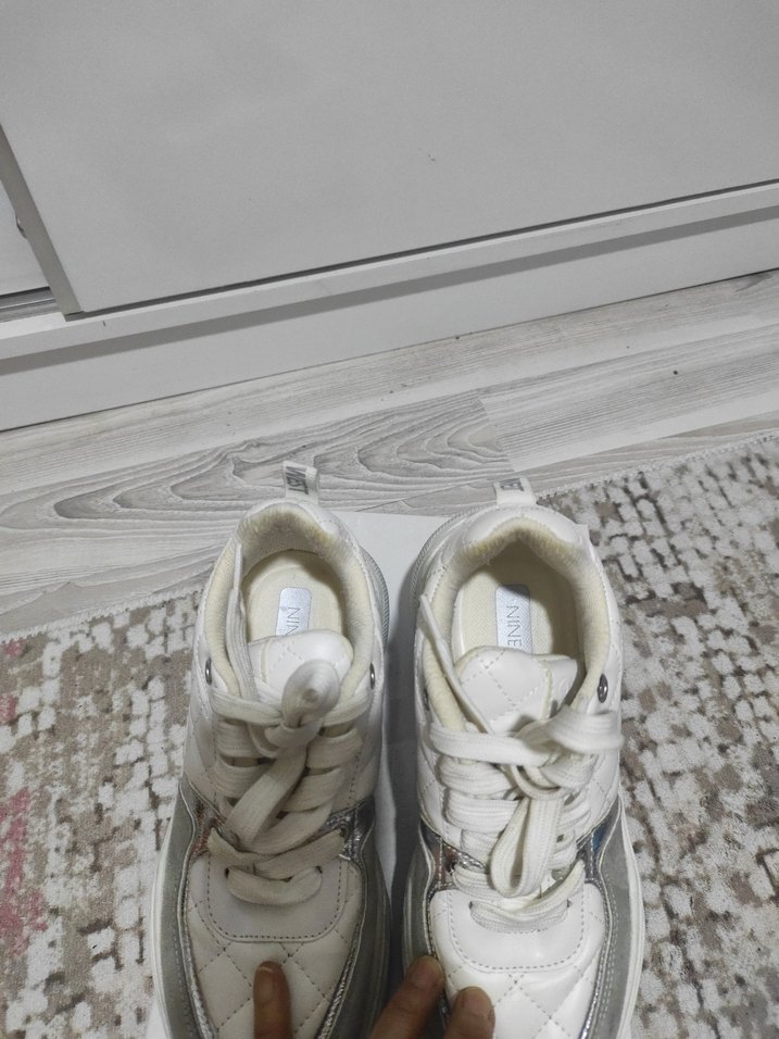 Nine West Beyaz Gri Platform Spor Ayakkabı - Görsel 5