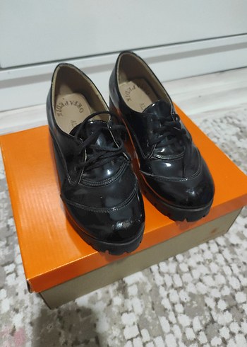 Kadın Siyah Rugan Topuklu Klasik Ayakkabı - Görsel 7