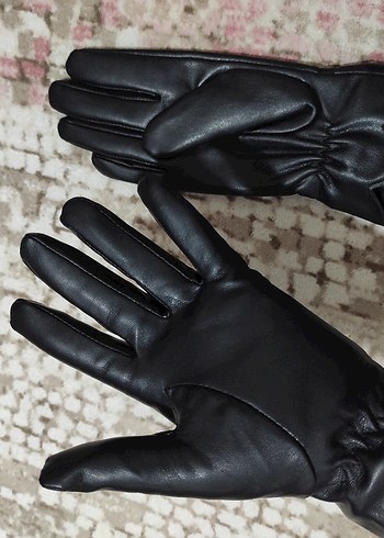 Lumberjack Siyah Deri Kadın Eldiven - Görsel 4