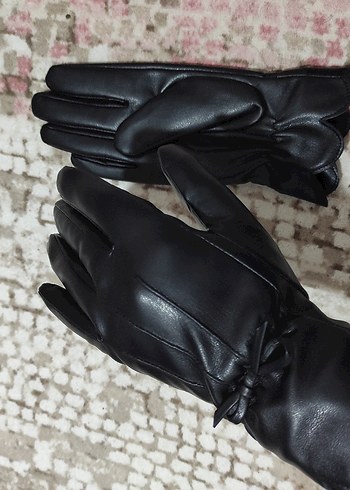 Lumberjack Siyah Deri Kadın Eldiven - Görsel 3