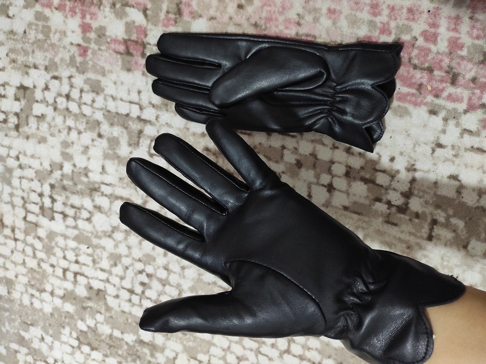 Lumberjack Siyah Deri Kadın Eldiven - Görsel 4