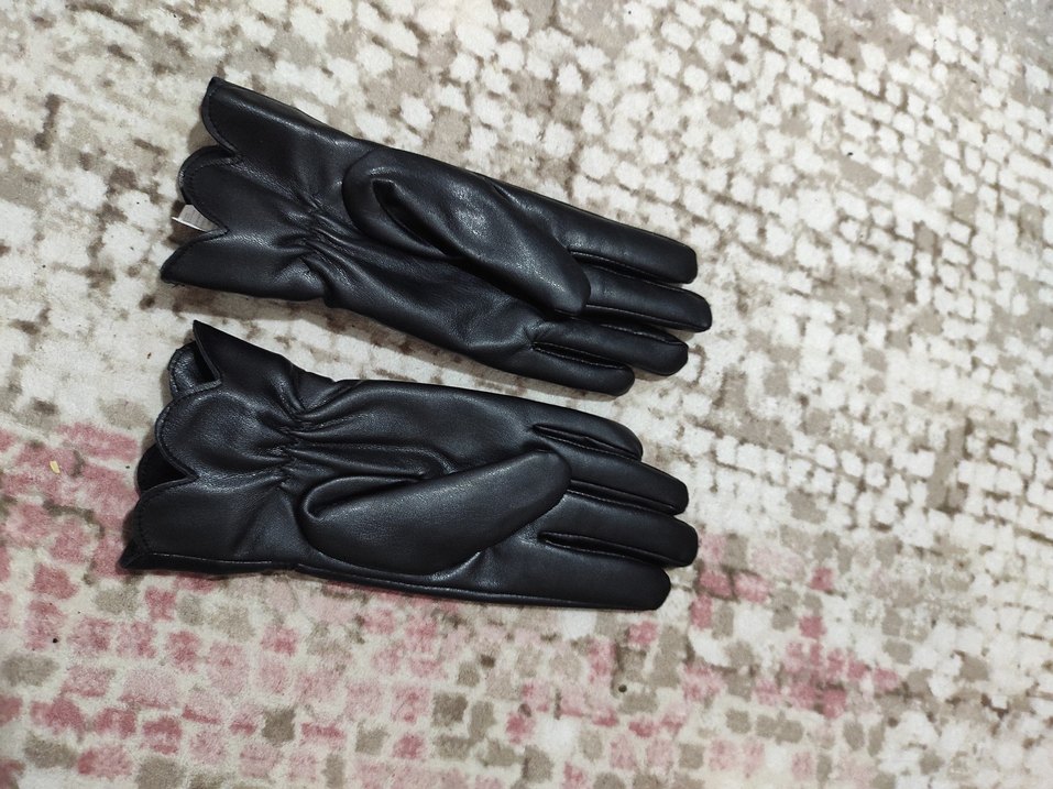 Lumberjack Siyah Deri Kadın Eldiven - Görsel 5