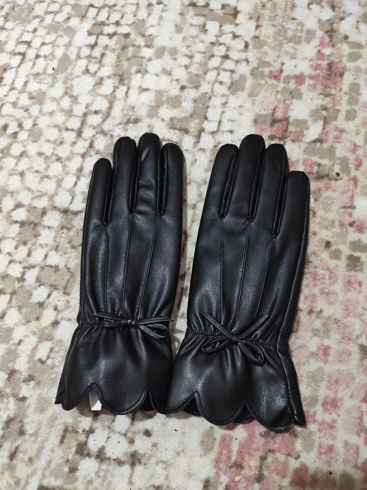 Lumberjack Siyah Deri Kadın Eldiven - Görsel 2