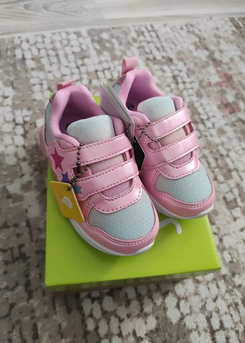 Kız Çocuk Pembe Bağcıksız Spor Ayakkabı