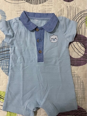 Lc waikiki erkek bebek polo yaka kısa kollu tulum