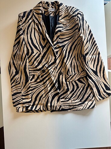 Salaş zebralı blazer ceket