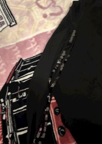 Siyah Uzun Kollu Örme Kadın Kazak - Görsel 3