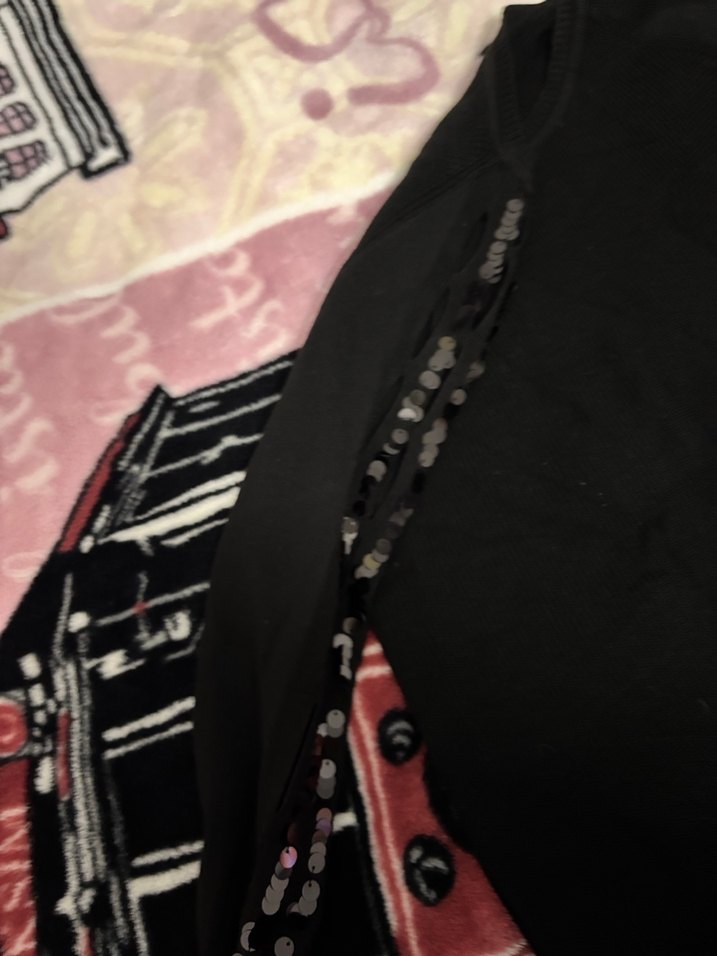 Siyah Uzun Kollu Örme Kadın Kazak - Görsel 3