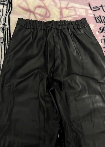 Kadın Siyah Deri pantolon - Görsel 5