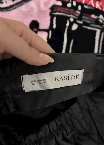 Kadın Siyah Deri pantolon - Görsel 6