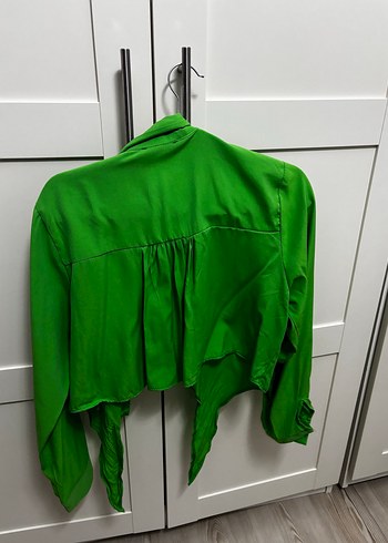 Yeşil Nakışlı Bohem Kadın Gömlek - Görsel 3