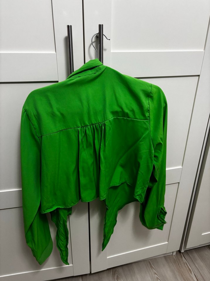 Yeşil Nakışlı Bohem Kadın Gömlek - Görsel 3