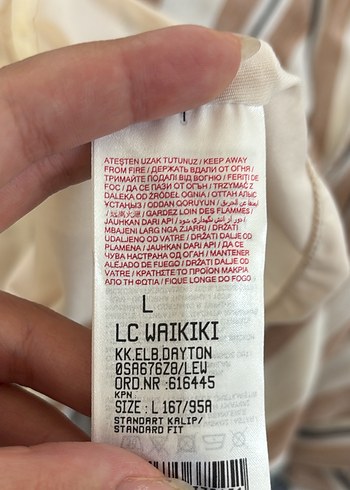 LC Waikiki Kahverengi Çizgili V Yaka Uzun Elbise