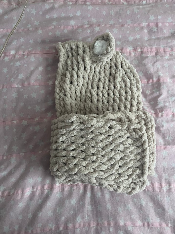 Ayıcık şapkalı atkı - Görsel 4