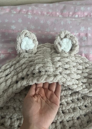 Ayıcıklı şapka ve atkı takım - Görsel 4