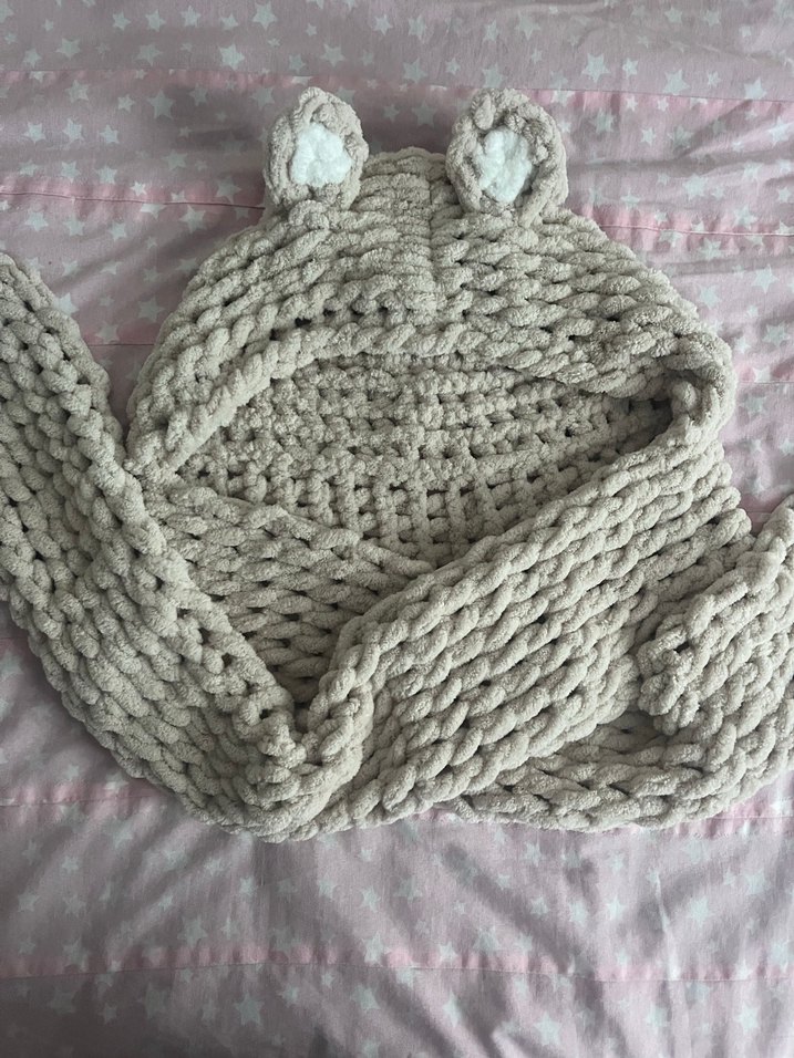 Ayıcıklı şapka ve atkı takım - Görsel 3