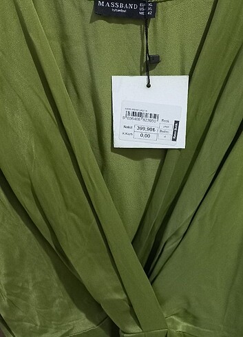 xl Beden Ipek gorunumlu elbise