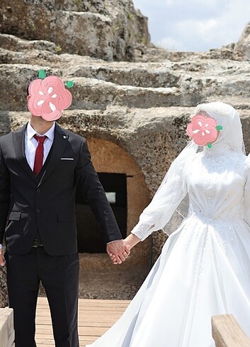 l Beden beyaz Renk Sade gelinlik 