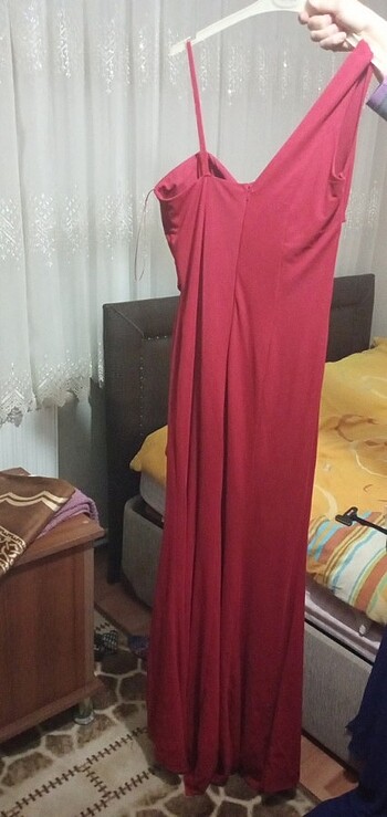 42 Beden kırmızı Renk Uzun elbise