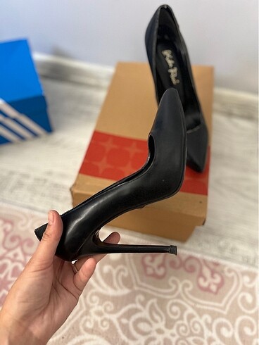36 Beden siyah Renk Siyah topuklu stiletto ayakkabı