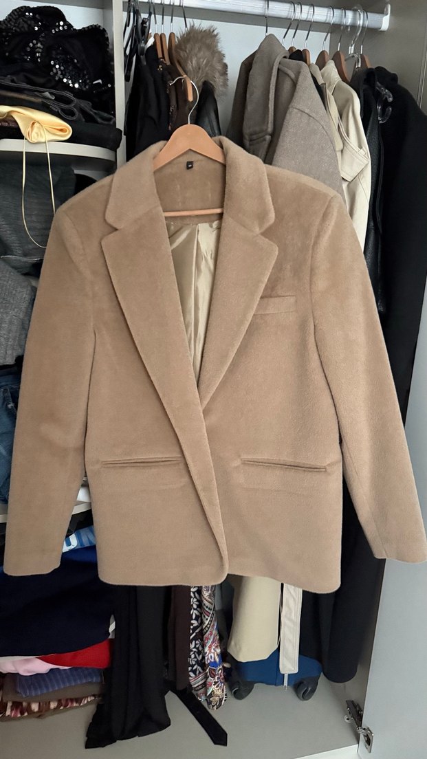 Trendyolmilla Bej Kemerli Blazer Ceket - Görsel 4