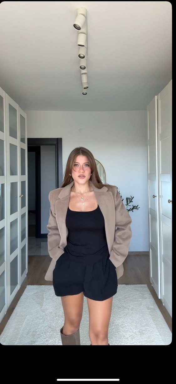 Trendyolmilla Bej Kemerli Blazer Ceket - Görsel 3