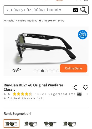 Parlak Siyah Ray-Ban Kadın Güneş Gözlüğü - Görsel 10