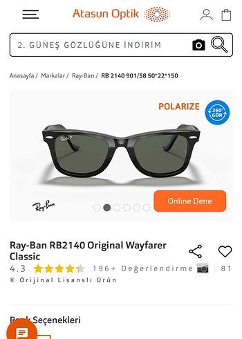 Parlak Siyah Ray-Ban Kadın Güneş Gözlüğü - Görsel 12