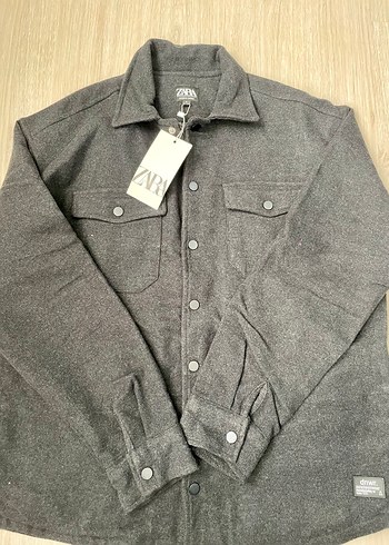 Zara Gri Düğmeli Erkek Yün Ceket - Görsel 3