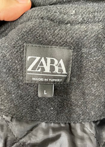 Zara Gri Düğmeli Erkek Yün Ceket - Görsel 4