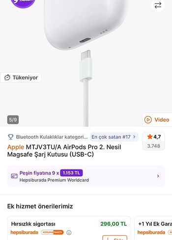 Apple AirPods Pro 2. Nesil Magsafe Şarj Kutusu (USB-C) - Görsel 2