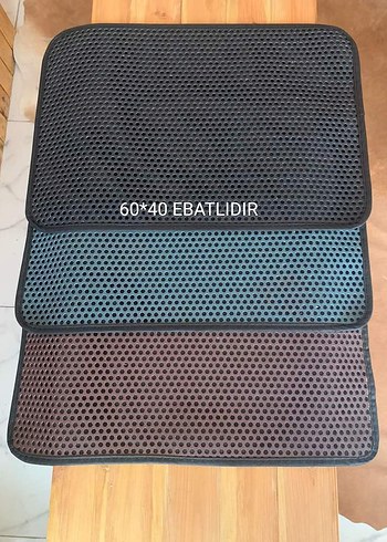 Çok Renkli elekli kedi tuvalet önü Paspası 60x40 cm