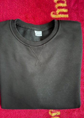 Siyah erkek Oversize Sweatshirt - Görsel 2