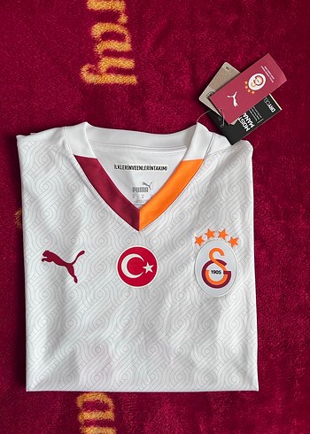 Beyaz Galatasaray Erkek V Yaka Forma - Görsel 2
