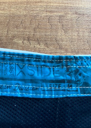 Mavi Baskılı Erkek Midi Yüzme Şortu - Görsel 2