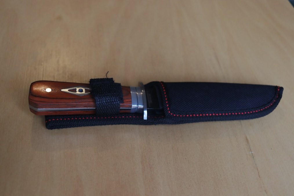 Columbia Koyu kahverengi ahşap saplı bıçak - Görsel 4