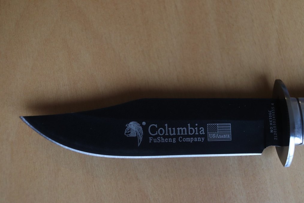 Columbia Koyu kahverengi ahşap saplı bıçak - Görsel 3