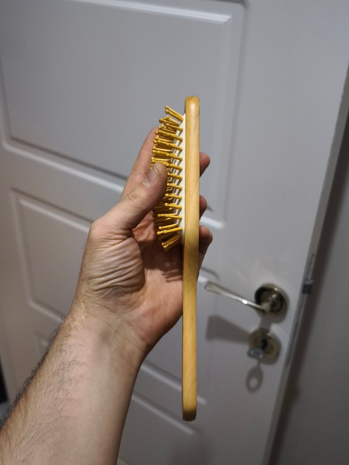 Bambu Ahşap Saplı Dişli Saç Fırçası - Görsel 2