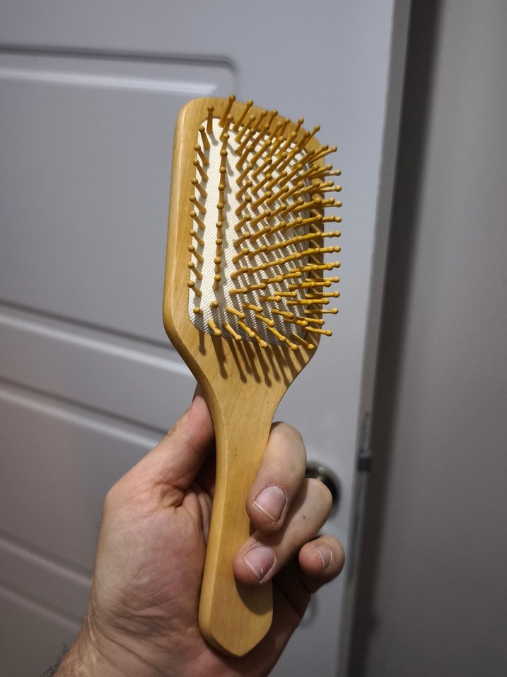 Bambu Ahşap Saplı Dişli Saç Fırçası - Görsel 4