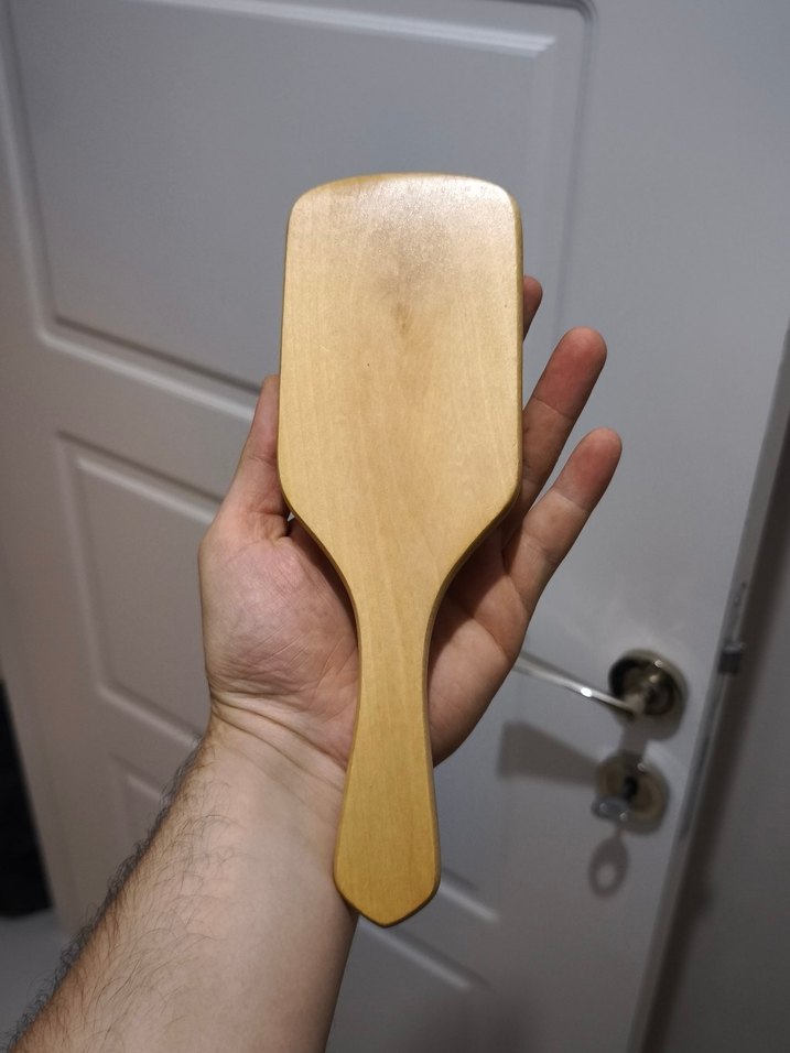 Bambu Ahşap Saplı Dişli Saç Fırçası - Görsel 3