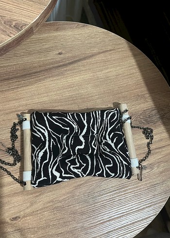 Zebra Desenli Zincirli kuş şalıncağı