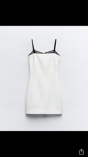 Zara Zara kontrast dantel detaylı kısa elbise