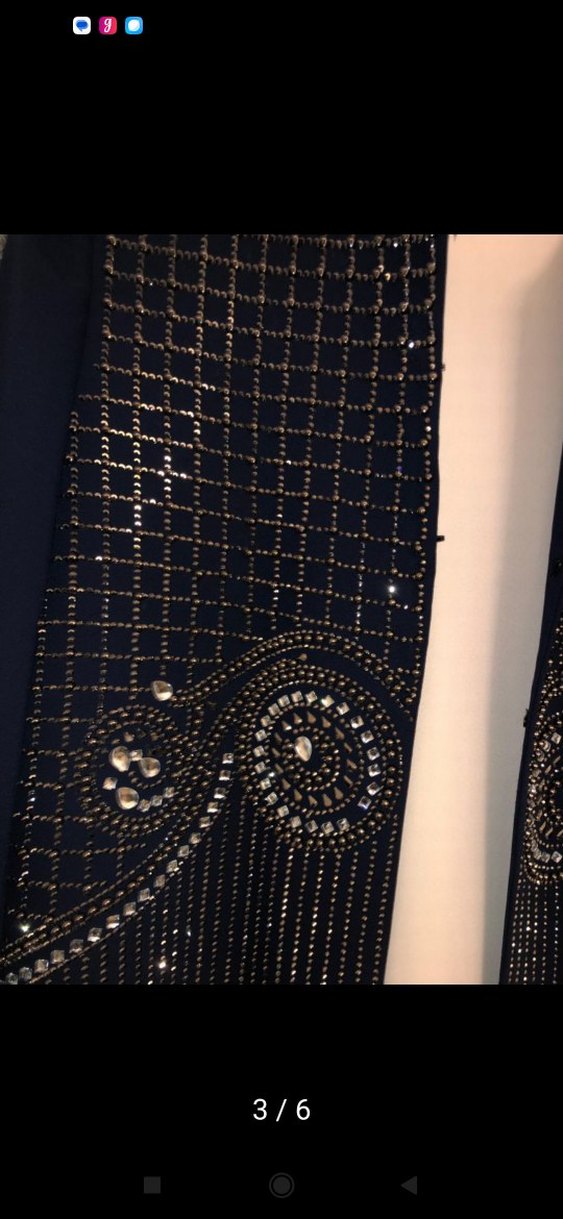 Boncuk İşlemeli lacivert iki takim - Görsel 2