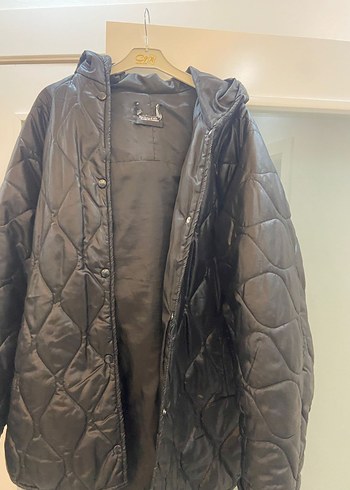 Düğmeli Siyah Kadın Midi Ceket - Görsel 2