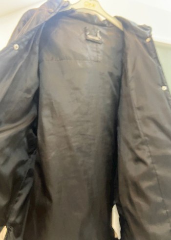 Düğmeli Siyah Kadın Midi Ceket - Görsel 11