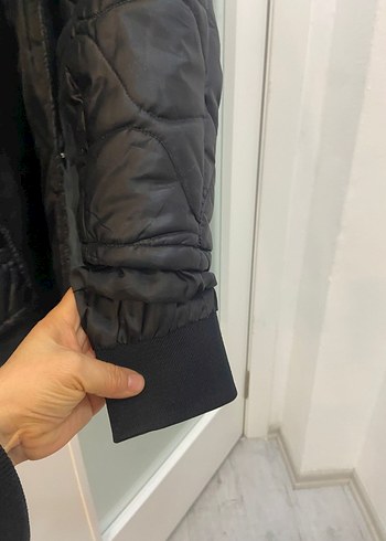 Düğmeli Siyah Kadın Midi Ceket - Görsel 6