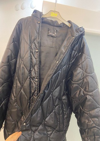 Düğmeli Siyah Kadın Midi Ceket - Görsel 9