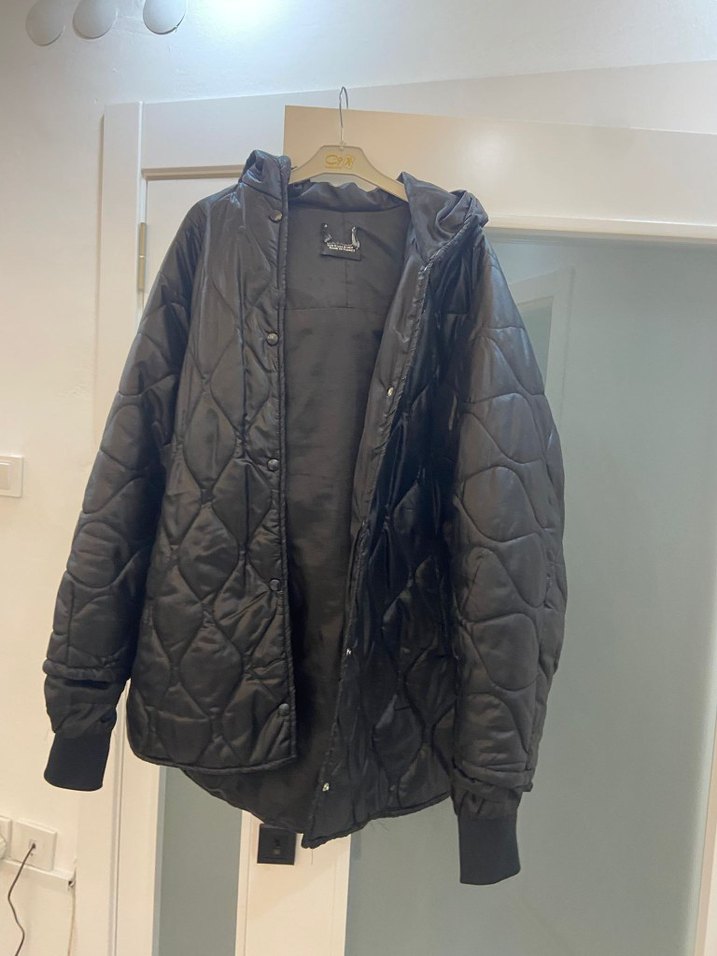 Düğmeli Siyah Kadın Midi Ceket - Görsel 3