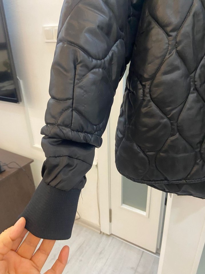 Düğmeli Siyah Kadın Midi Ceket - Görsel 4